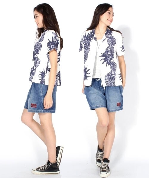 RNA（アールエヌエー）の「＜予約＞デニムイージーハーフパンツ（パンツ・レディース・インディゴケミカル/インディゴブルー・M）」の3枚目の写真