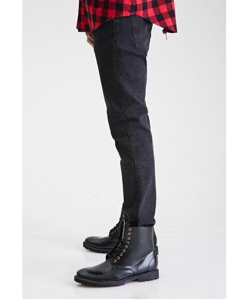 FOREVER 21（フォーエバー トゥエンティーワン）の「FOREVER 21 Clean Wash - Paneled Skinny Jeans（デニムパンツ・メンズ・Black・32/32/34/32/31/32/29/30/36/32/32/30/30/30/30/32/33/32）」の5枚目の写真