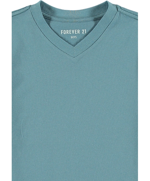 FOREVER 21（フォーエバー トゥエンティーワン）の「boys Basic V-Neck Tee (Kids)（Tシャツ/カットソー・キッズ・Black/White/Light blue/Sea green・13/14/5/6/7/8/9/10/11/12）」の4枚目の写真