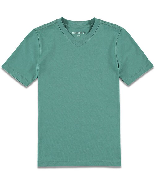 FOREVER 21（フォーエバー トゥエンティーワン）の「boys Basic V-Neck Tee (Kids)（Tシャツ/カットソー・キッズ・Black/White/Light blue/Sea green・13/14/5/6/7/8/9/10/11/12）」の3枚目の写真