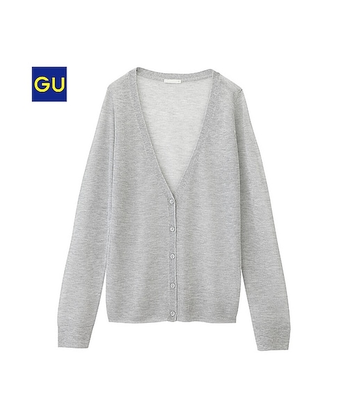 GU（ジーユー）の「（GU）シースルーカーディガン（長袖）（WOMEN ⁄ パーカ・カーディガン・レディース・OFF WHITE/BLACK/BLUE/GRAY・L/XL/S/M）」の3枚目の写真