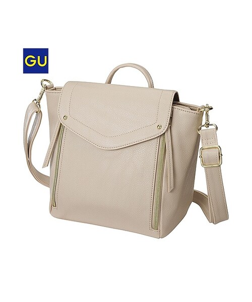 GU（ジーユー）の「（GU）ＷＯＭＥＮ２ＷＡＹジップショルダーバッグ（WOMEN ⁄ バッグ・レディース・OFF WHITE/BLACK/BEIGE・-）」の3枚目の写真