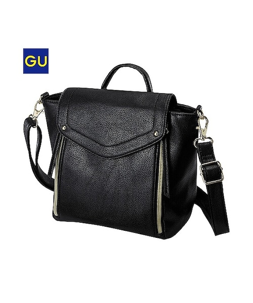 GU（ジーユー）の「（GU）ＷＯＭＥＮ２ＷＡＹジップショルダーバッグ（WOMEN ⁄ バッグ・レディース・OFF WHITE/BLACK/BEIGE・-）」の2枚目の写真