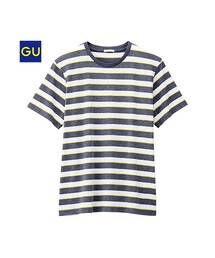 g'u ジーユー 半袖 ボーダー Tシャツ GU（ジーユー）の「（GU）ボーダーT（マルチボーダー・半袖）（MEN