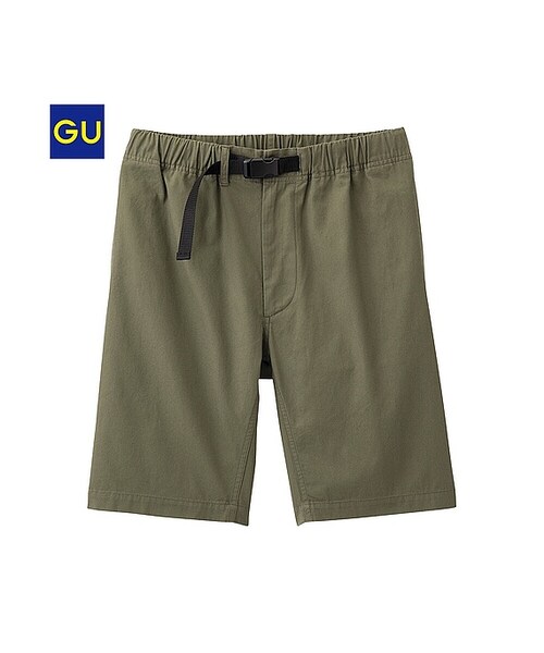 GU（ジーユー）の「（GU）コットンイージーショーツ（MEN ⁄ ハーフパンツ・メンズ・RED/OLIVE/BLACK/YELLOW/BLUE/BEIGE/NAVY・M/L/XL/S）」の4枚目の写真
