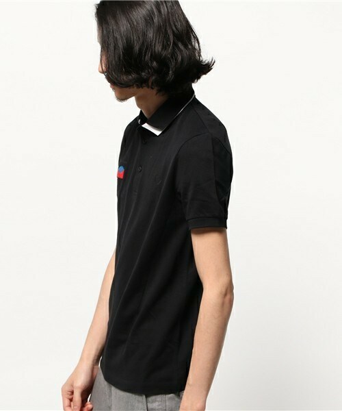 希少品　フレッドペリー　ポロシャツ　黒/白　Mサイズ　 二重襟、二重袖 FRED PERRY×RAF SIMONS（フレッドペリーラフシモンズ）の「raf
