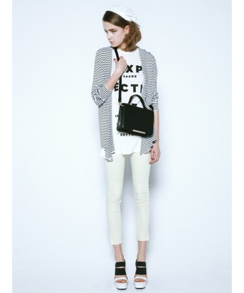 MURUA（ムルーア）の「【CASUAL】アンクルカラースキニーPT（パンツ・レディース・ブラック/ライム/ラベンダー・0/1/2）」の5枚目の写真