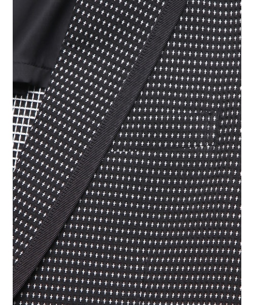 5351 POUR LES HOMMES（ゴーサンゴーイチプールオム）の「ワッフルクロスドビーノッチ1BSJK（ジャケット/アウター・メンズ・オフホワイト/ブラック・44/46/48/50）」の8枚目の写真