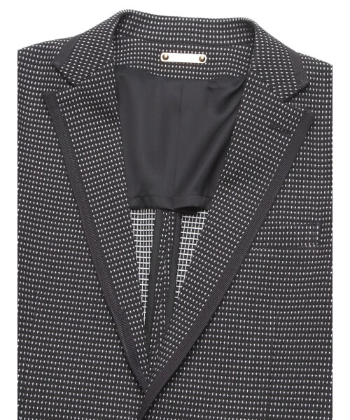 5351 POUR LES HOMMES（ゴーサンゴーイチプールオム）の「ワッフルクロスドビーノッチ1BSJK（ジャケット/アウター・メンズ・オフホワイト/ブラック・44/46/48/50）」の5枚目の写真