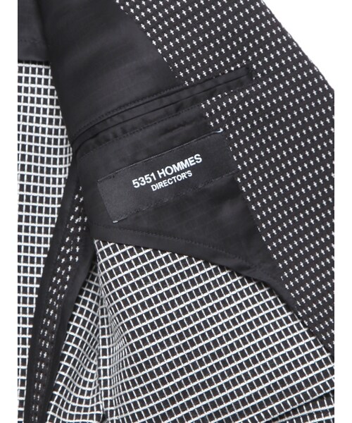 5351 POUR LES HOMMES（ゴーサンゴーイチプールオム）の「ワッフルクロスドビーノッチ1BSJK（ジャケット/アウター・メンズ・オフホワイト/ブラック・44/46/48/50）」の12枚目の写真
