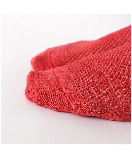 靴下屋（クツシタヤ）の「スペック総メッシュショートソックス（ソックス・靴下・レディース・キナリ/グレーモク/アカ/サックス/デニム/インディゴ・22.0～24.0cm）」の13枚目の写真