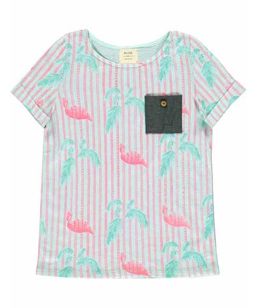mamy factory（マミーファクトリー）の「BLUNE トロピカルなフラミンゴ柄Tシャツ (15122)（Tシャツ/カットソー・キッズ・その他）」の3枚目の写真