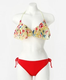 DHOLIC | シフォンフリル花柄ワイヤービキニ(水着)