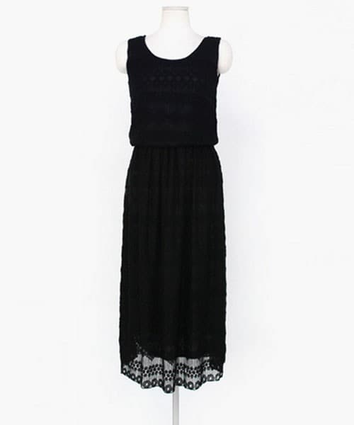 DHOLIC(ディーホリック)の「ロングレースブラウジングワンピース(ワンピース・レディース・アイボリー/ピーチ/ブラック・FREE)」の2枚目の写真