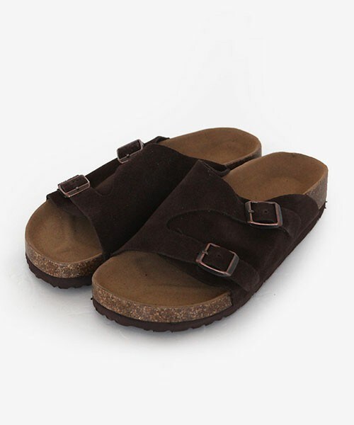 DHOLIC（ディーホリック）の「スエード調コンフォートサンダル（サンダル・レディース・ベージュ/ダークブラウン・230/235/240/245/250）」の2枚目の写真