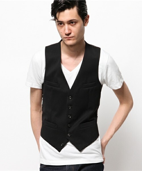 JOHN LAWRENCE SULLIVAN（ジョンローレンスサリバン）の「JOHN LAWRENCE SULLIVAN ベスト（ベスト・メンズ・ダークグレー/ブラック・38/36）」の2枚目の写真