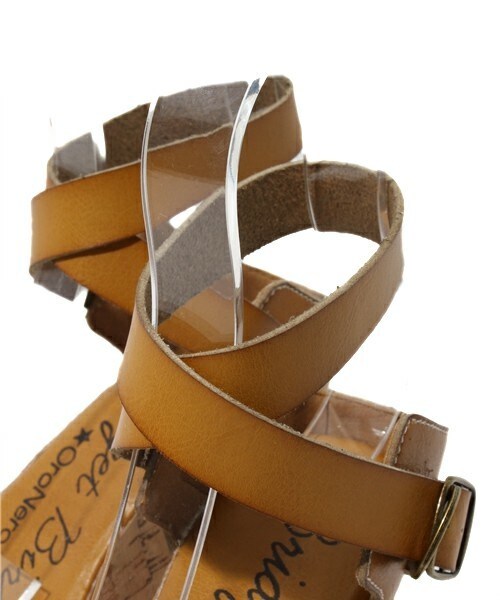 Bridget Birkin(ブリジットバーキン)の「【OroNero×Bridget Birkin】ベルトウエッジサンダル(サンダル・レディース・ブラウン/ダークブラウン/ベージュ/イエロー・35/36/37/38)」の10枚目の写真