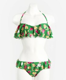 DHOLIC | イラストフラワーティアードバンドゥビキニ(水着)