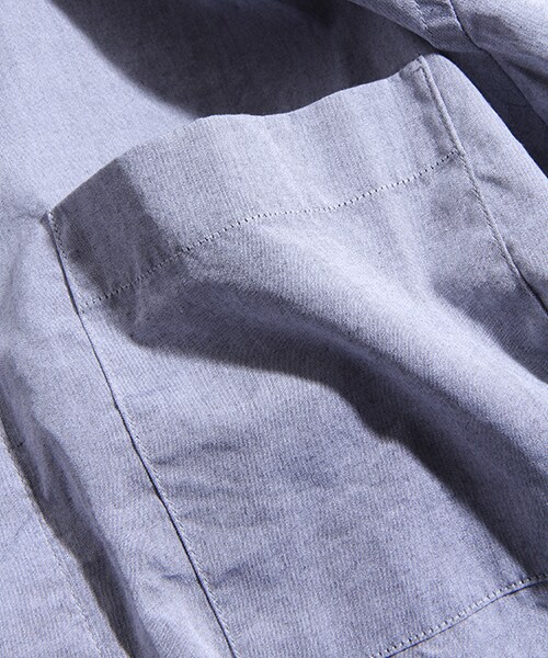 FREAK'S STORE（フリークスストア）の「ノーカラー半袖シャツ（その他・メンズ・ホワイト/グレー/ネイビー・M/L）」の9枚目の写真