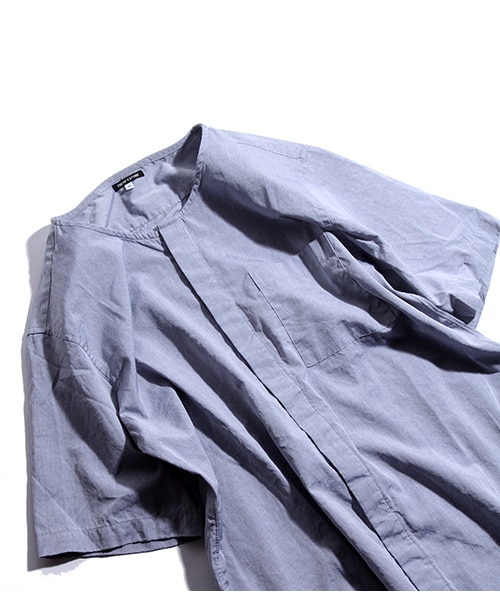 FREAK'S STORE（フリークスストア）の「ノーカラー半袖シャツ（その他・メンズ・ホワイト/グレー/ネイビー・M/L）」の6枚目の写真