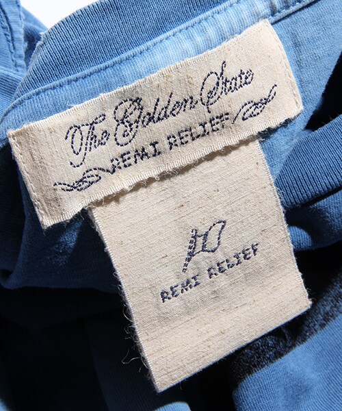 REMI RELIEF(レミレリーフ)の「インディゴタイダイプリントTEE(トップス・メンズ・サックスブルー/ブルー・M/L)」の6枚目の写真