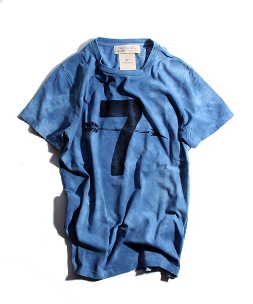 REMI RELIEF(レミレリーフ)の「インディゴタイダイプリントTEE(トップス・メンズ・サックスブルー/ブルー・M/L)」の4枚目の写真