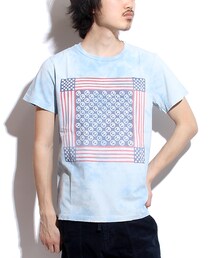 REMI RELIEF | インディゴタイダイプリントTEE(トップス)