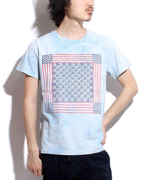 REMI RELIEF(レミレリーフ)の「インディゴタイダイプリントTEE(トップス・メンズ・サックスブルー/ブルー・M/L)」の1枚目の写真