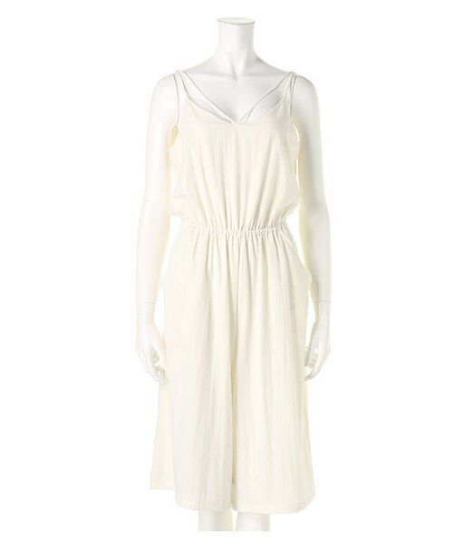 SPIRALGIRL（スパイラルガール）の「キャミコンビネゾン（オールインワン・サロペット・レディース・ブラック/オフホワイト系/レッド・F）」の2枚目の写真