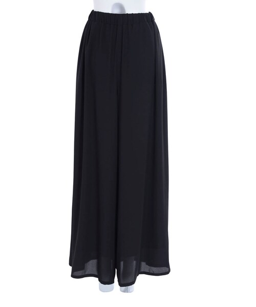 EVRIS（エヴリス）の「シースルーワイドパンツ（パンツ・レディース・ホワイト/ブラック）」の8枚目の写真