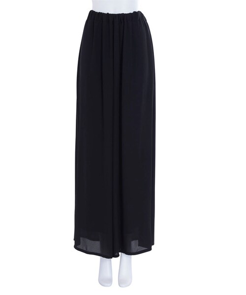 EVRIS（エヴリス）の「シースルーワイドパンツ（パンツ・レディース・ホワイト/ブラック）」の6枚目の写真