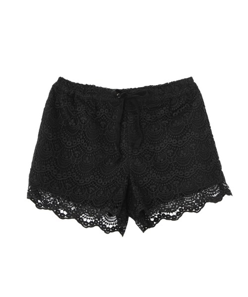 Ungrid（アングリッド）の「スカラップレースショートパンツ（パンツ・レディース・オフホワイト/ブラック・F）」の9枚目の写真