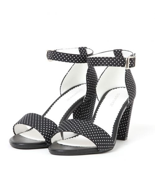 JEANASIS(ジーナシス)の「セパレートアンクルヒールサンダル(シューズ・レディース・パイソン(08)/ブラック(09)/ブラックドット(10)/キャメル(55)・M(23~23.5)/L(24~24.5))」の3枚目の写真