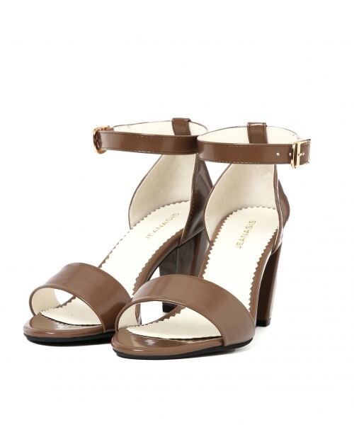 JEANASIS(ジーナシス)の「セパレートアンクルヒールサンダル(シューズ・レディース・パイソン(08)/ブラック(09)/ブラックドット(10)/キャメル(55)・M(23~23.5)/L(24~24.5))」の4枚目の写真