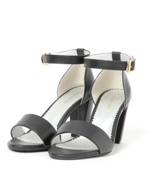 JEANASIS(ジーナシス)の「セパレートアンクルヒールサンダル(シューズ・レディース・パイソン(08)/ブラック(09)/ブラックドット(10)/キャメル(55)・M(23~23.5)/L(24~24.5))」の2枚目の写真