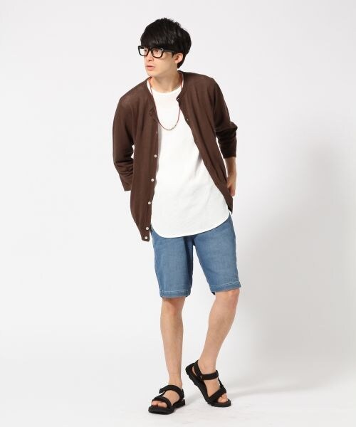 RAGEBLUE（レイジブルー）の「＜トレンドのロング丈＞ワッフルクルー7分袖（トップス・メンズ・ホワイト02/グレー12・Ｍ/Ｌ）」の13枚目の写真