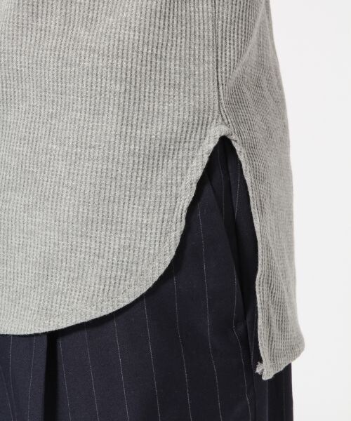 RAGEBLUE（レイジブルー）の「＜トレンドのロング丈＞ワッフルクルー7分袖（トップス・メンズ・ホワイト02/グレー12・Ｍ/Ｌ）」の11枚目の写真