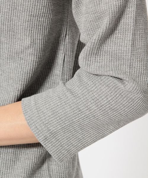 RAGEBLUE（レイジブルー）の「＜トレンドのロング丈＞ワッフルクルー7分袖（トップス・メンズ・ホワイト02/グレー12・Ｍ/Ｌ）」の10枚目の写真