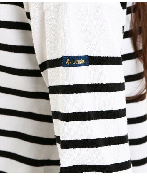 Le Minor ルミノア　ストライプ長袖Tシャツ ショート丈　タグ付 Le Minor (30%OFF SALE) ルミノア ボーダー minor 122650 長袖