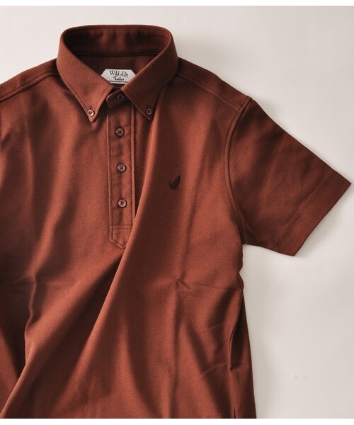 ADAM ET ROPE'（アダムエロペ）の「【Wild Life Tailor】ハチノスポロシャツ（Ｔシャツ/カットソー・メンズ・グレー/ホワイト/ダークブラウン/モスグリーン/ネイビー/サックス・S/M/L）」の19枚目の写真