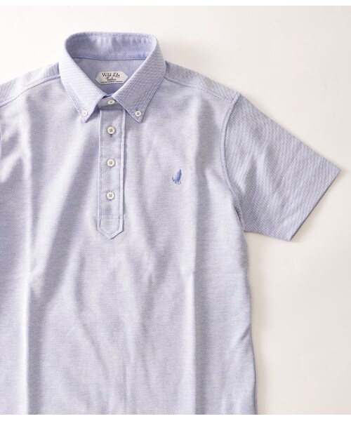 ADAM ET ROPE'（アダムエロペ）の「【Wild Life Tailor】ハチノスポロシャツ（Ｔシャツ/カットソー・メンズ・グレー/ホワイト/ダークブラウン/モスグリーン/ネイビー/サックス・S/M/L）」の15枚目の写真