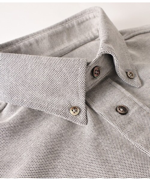 ADAM ET ROPE'（アダムエロペ）の「【Wild Life Tailor】ハチノスポロシャツ（Ｔシャツ/カットソー・メンズ・グレー/ホワイト/ダークブラウン/モスグリーン/ネイビー/サックス・S/M/L）」の10枚目の写真