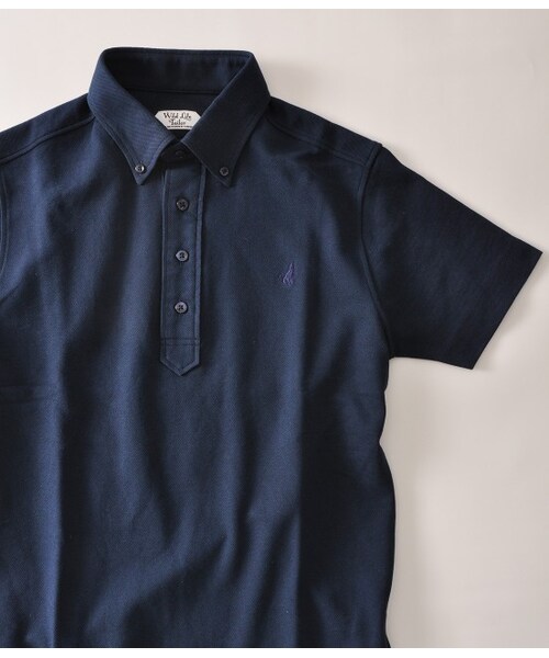 ADAM ET ROPE'（アダムエロペ）の「【Wild Life Tailor】ハチノスポロシャツ（Ｔシャツ/カットソー・メンズ・グレー/ホワイト/ダークブラウン/モスグリーン/ネイビー/サックス・S/M/L）」の17枚目の写真