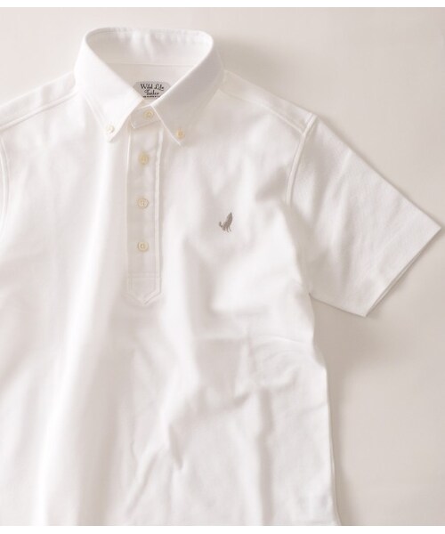 ADAM ET ROPE'（アダムエロペ）の「【Wild Life Tailor】ハチノスポロシャツ（Ｔシャツ/カットソー・メンズ・グレー/ホワイト/ダークブラウン/モスグリーン/ネイビー/サックス・S/M/L）」の16枚目の写真