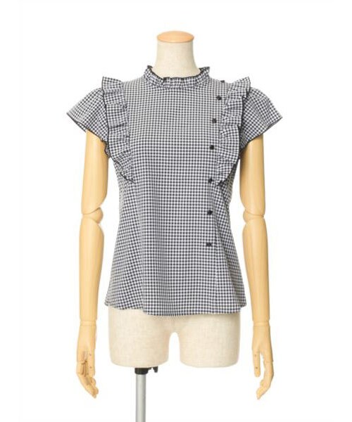 F i.n.t（フィント）の「ギンガムチェックフリル袖ブラウス/F i.n.t（シャツ/ブラウス・レディース・その他）」の3枚目の写真