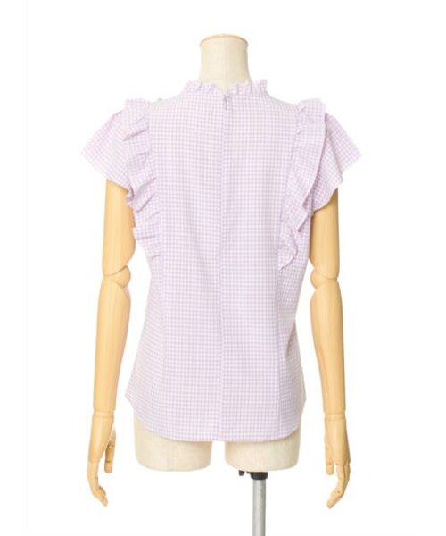 F i.n.t（フィント）の「ギンガムチェックフリル袖ブラウス/F i.n.t（シャツ/ブラウス・レディース・その他）」の4枚目の写真