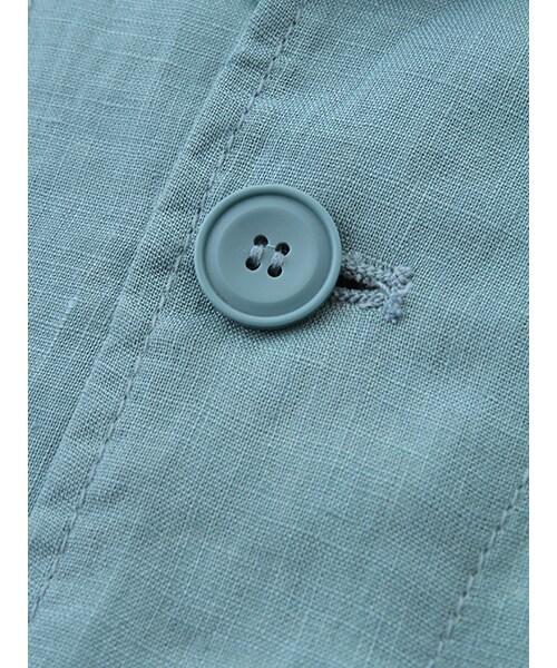 w closet（ダブルクローゼット）の「リネンショップコート（ジャケット/アウター・レディース・エクリュ/サックス/ネイビー/カーキ・FREE）」の9枚目の写真