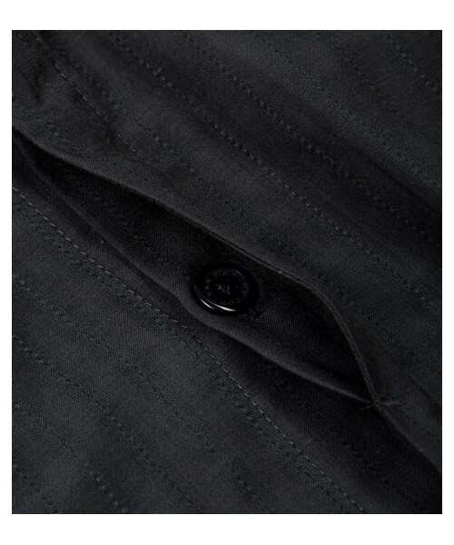 plain-me（プレインミー）の「立領鬆身透黑織紋襯衫（その他・メンズ・深灰）」の4枚目の写真