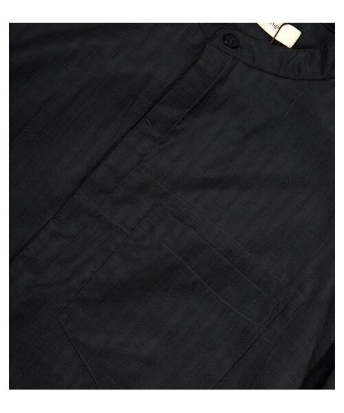 plain-me（プレインミー）の「立領鬆身透黑織紋襯衫（その他・メンズ・深灰）」の3枚目の写真