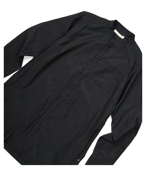 plain-me（プレインミー）の「立領鬆身透黑織紋襯衫（その他・メンズ・深灰）」の2枚目の写真